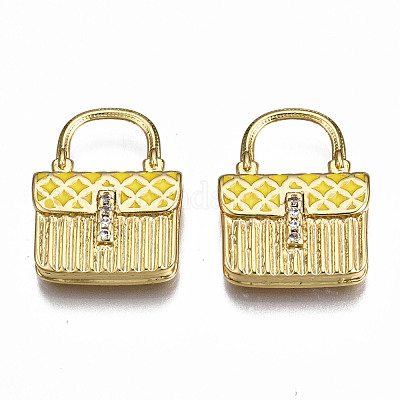 Латунные микропроволочные кубические циркониевые подвески из эмали ZIRC-Q200-020D-NF-1