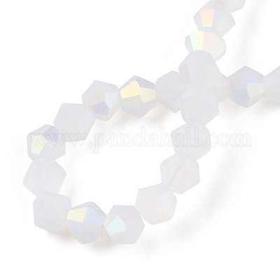 Нити биконусов из матового стекла EGLA-A039-J4mm-MB05-1