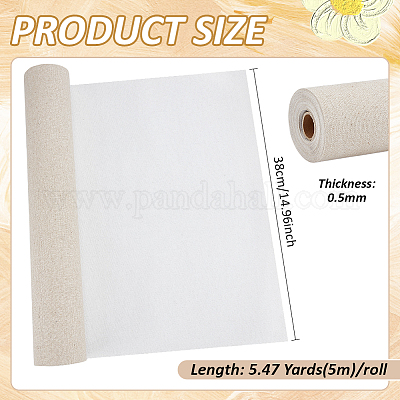 Рулон льняного холста средней зернистости для живописи OFST-WH0816-006-1