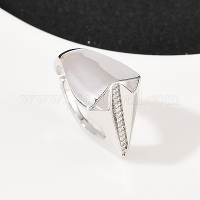 Регулируемые манжетные кольца с микропаве из кубического циркония из латуни RJEW-C140-01P-1