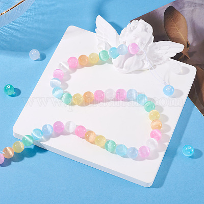 1 нить бусины из натурального селенита&nbsp;G-TA0002-88A-1