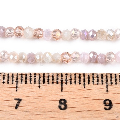 Стеклянные бусины с гальваническим покрытием  GLAA-T023-A16-02-1