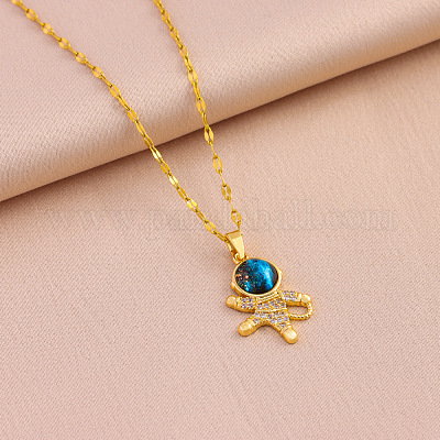 Ожерелья с подвесками из цинкового сплава и кристаллами горного хрусталя WGBD940-06-1