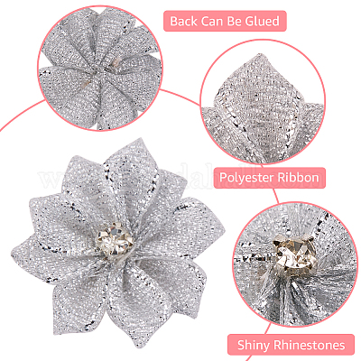 Полиэстер стразы цветок для украшения аппликации своими руками свадьба FIND-WH20001-76C-1