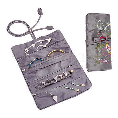 2 шт. ретро прямоугольные шелковые мешочки на молнии в рулоне ABAG-GO0001-02A-1