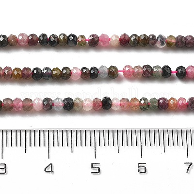 Нити из натуральных разноцветных турмалиновых бусин&nbsp;G-K373-B08-05-1