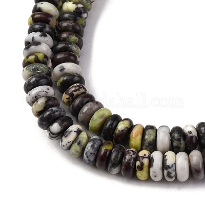 Бусы из натуральной желтой бирюзы (яшмы) G-L624-H15-6x2mm-1