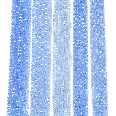 Стеклянные бусины с гальваническим покрытием  EGLA-A044-J8mm-B03-1