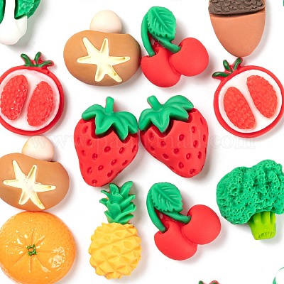 Осенняя тема 100 шт. 10 стильные кабошоны из смолы CRES-LS0001-06-1