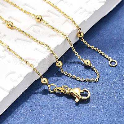 Латунные кабельные цепи ожерелья X-NJEW-I247-02G-1