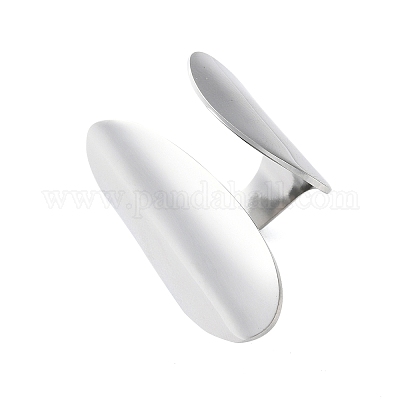 Открытое кольцо-манжета из нержавеющей стали марки 304 RJEW-Q775-01P-1