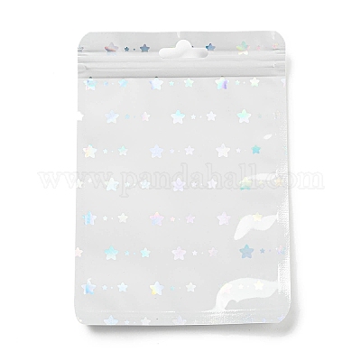 Прямоугольные лазерные пластиковые подарочные пакеты Инь-Янь с застежкой-молнией X1-OPP-E004-01B-A02-1