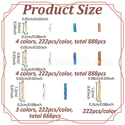 2092 шт. 12 вида стеклянных витых бусин SEED-PH0002-49-1