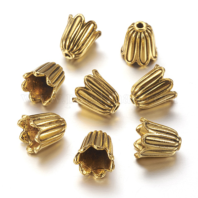 Тибетского стиля колпачков TIBEB-00864-AG-R-1