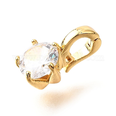 Латунные микро проложить кубического циркония подвески KK-D356-05A-G-1