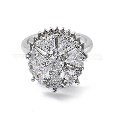 Вращающиеся открытые манжетные кольца для женщин RJEW-S402-12P-1