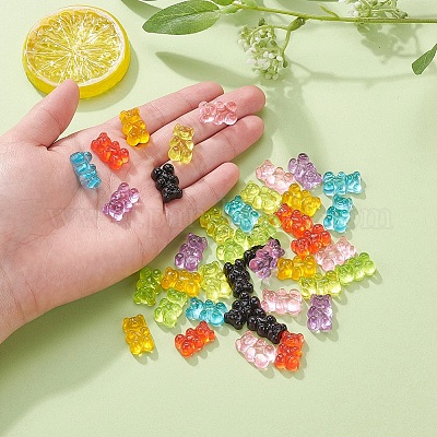 Кабошоны из смолы 40шт 8 цветов CRES-YW0001-02-1