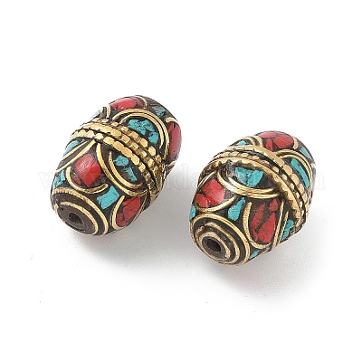 Индонезийские бусины ручной работы KK-H075-01AG-02-1