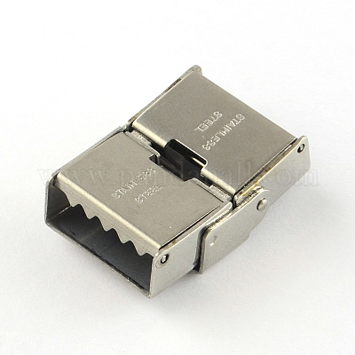 Застежки для часовых ремешков из нержавеющей стали 201 с гладкой поверхностью STAS-R063-84-1