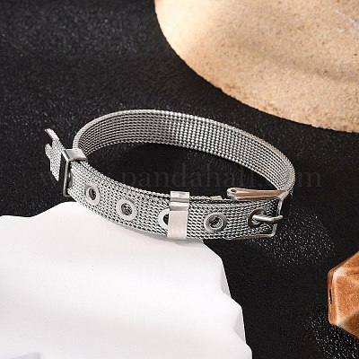 Устойчивый к потускнению модный унисекс 304 нержавеющая сталь ремешок для часов браслеты BJEW-F065B-01-1