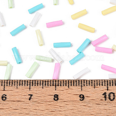 Стеклянные бусины из витого стекляруса с краской для выпечки GLAA-SZC0007-03-1