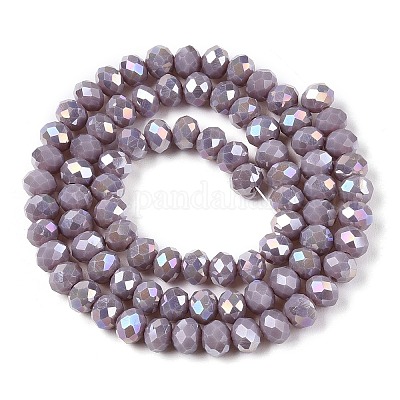 Стеклянные бусины с гальваническим покрытием  EGLA-A044-P6mm-B13-1