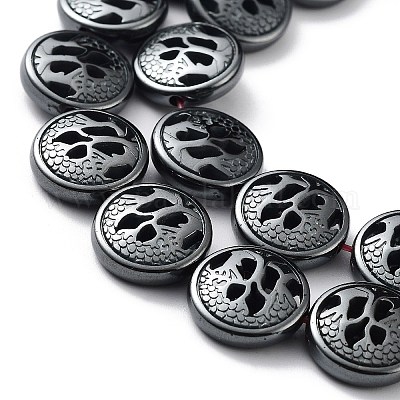 Синтетические немагнитные полые бусины из гематита G-H303-B07-1