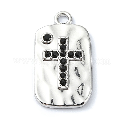 Сплав покрытия стойки с черными подвесками со стразами FIND-Z051-04P-05-1