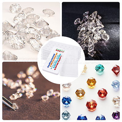 Прямоугольные пластиковые коробки для хранения драгоценных камней с 100 отверстием FIND-WH0420-27A-1