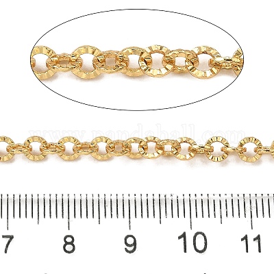 Латунные текстурированные овальные цепи CHC-C014-23G-1