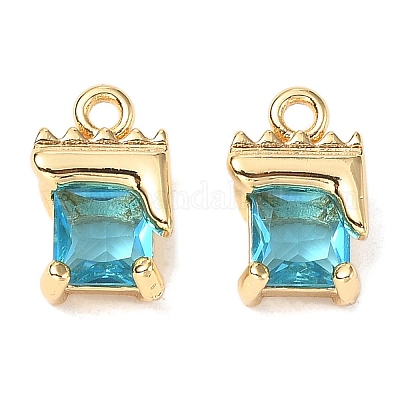 Латунные микро проложить кубического циркония подвески KK-A259-36G-1