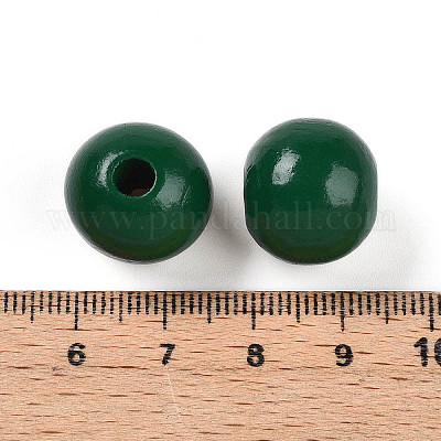 Расписные бусы из натурального дерева WOOD-A018-16mm-05-1