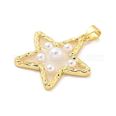 Подвески из латуни и эпоксидной смолы с покрытием стойки KK-C059-08A-G-1