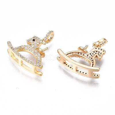 Латунная микропаве из прозрачного кубического циркония KK-N232-232-1