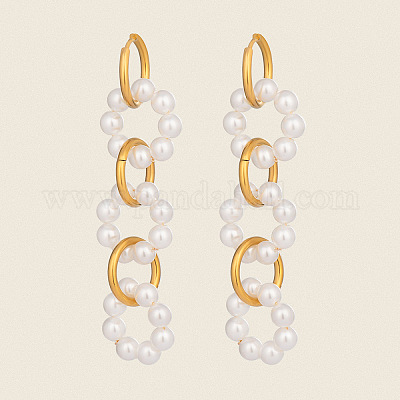 Серьги-кольца круглой формы из нержавеющей стали 304 DS4927-1