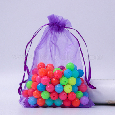 Прямоугольные сумки из органзы на шнурке CON-PW0001-054B-19-1