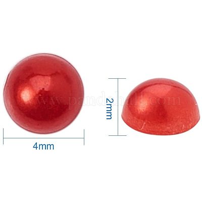 Абс пластмассовые кабошоны SACR-PH0005-4mm-01-1