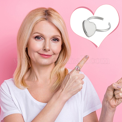 Набор для самостоятельного изготовления пустого кольца-сердечка FIND-UN0002-92-1