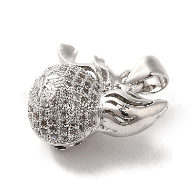 Латунные микро проложить кубического циркония подвески KK-C072-32P-1