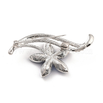 Брошь из сплава со стразами JEWB-O009-15-1