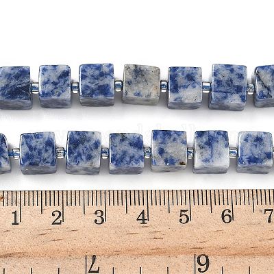 Натуральное синее пятно нитки из бисера яшмы G-D338-A02-1