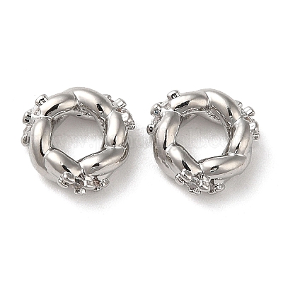 Латунные микро проложить кубического циркония бусы KK-P239-29A-P-1