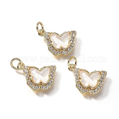 Латунные микро проложить кубического циркония подвески KK-Q043-03G-01-1