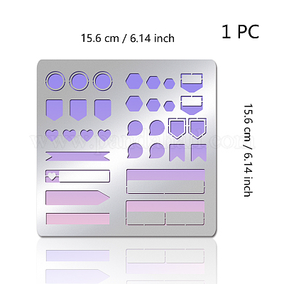 Shop BENECREAT 6x6inch Diary Elements Stainless Steel Stencils