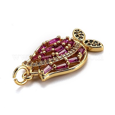 Латунные микро проложить кубического циркония подвески X-ZIRC-L100-031G-1