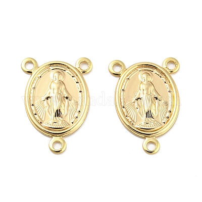 Центральные части латунных четок овальной формы со звеньями люстры Девы Марии KK-L208-12G-1