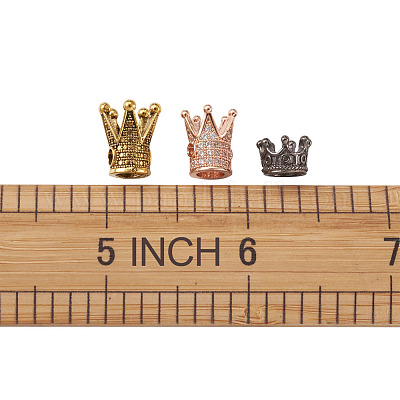 Латунные микро проложить кубического циркония бусы ZIRC-TA0001-07-1