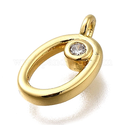 Латунные микро проложить кубического циркония подвески KK-B132-12G-O-1