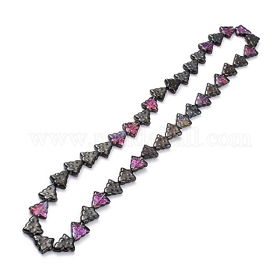 Прозрачные гальванические стеклянные бусины EGLA-C002-HP01-1