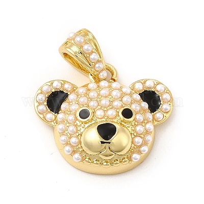 Подвески из латуни с эмалью в стойку KK-E072-19G-1